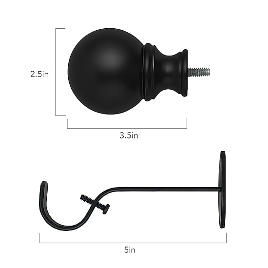 Elrene Home Fashions Cordelia 1 IN Adjustable Curtain Rod