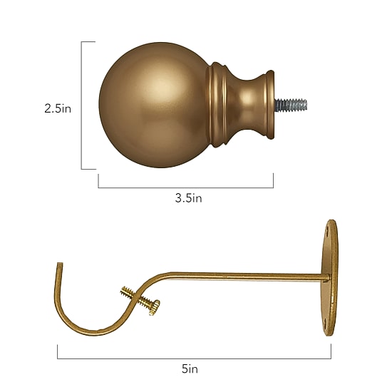 Elrene Home Fashions Cordelia 1 IN Adjustable Curtain Rod