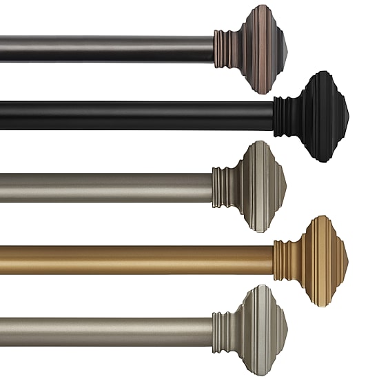 Elrene Home Fashions Florence 1 IN Adjustable Curtain Rod