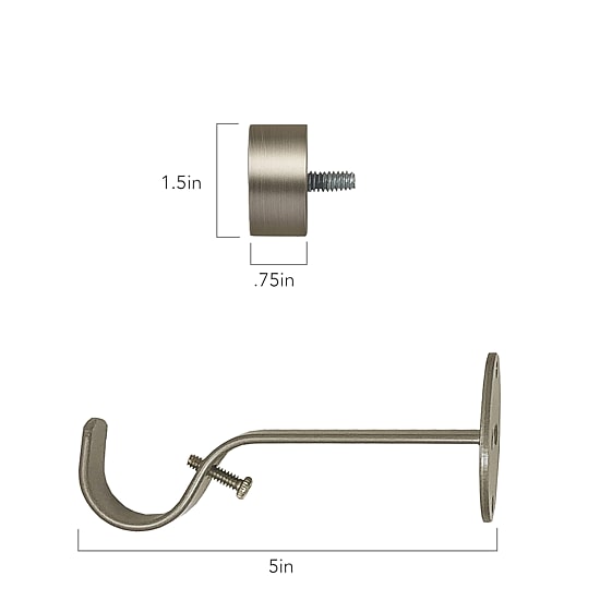 Elrene Home Fashions Serena 1 IN Adjustable Curtain Rod