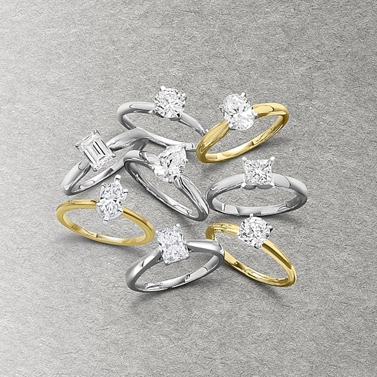 1 CT. Lab-Grown (G / SI2) Diamond Round Solitaire Engagement Ring in 10K Gold