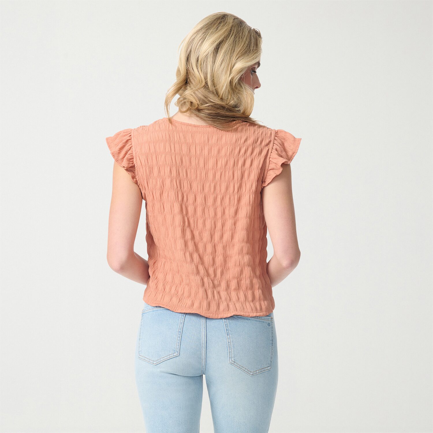 JS Jessica Simpson Womens Square Neck Short Sleeve Blouse