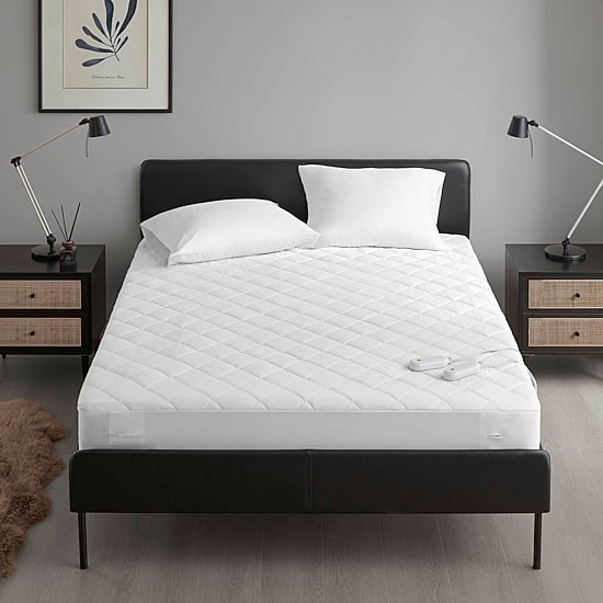 Sharper Image Embossed Microfiber Heated Mattress Pad