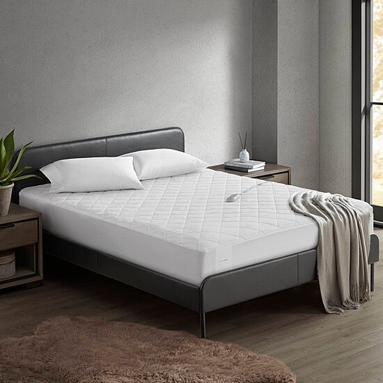 Sharper Image Embossed Microfiber Heated Mattress Pad