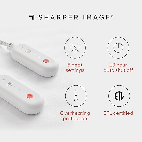 Sharper Image Embossed Microfiber Heated Mattress Pad