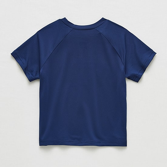 Okie Dokie Active Mesh Toddler & Little Boys Round Neck Short Sleeve Relaxed Fit Graphic T-Shirt