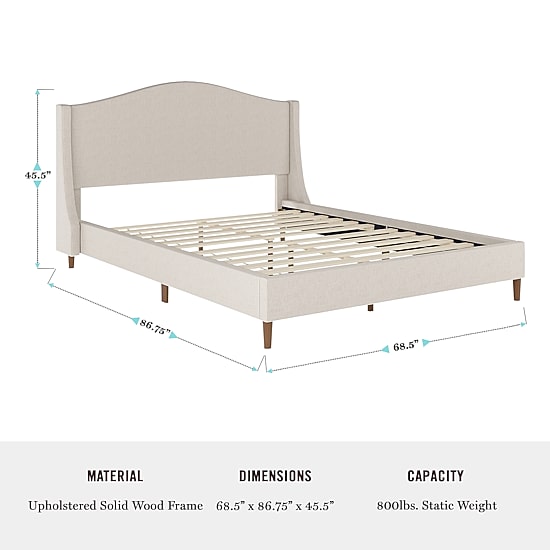 Martha Stewart Amelia Upholstered Platform Bed