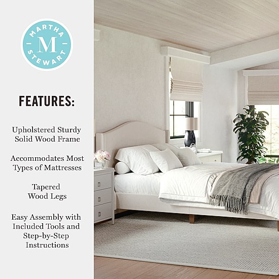 Martha Stewart Amelia Upholstered Platform Bed