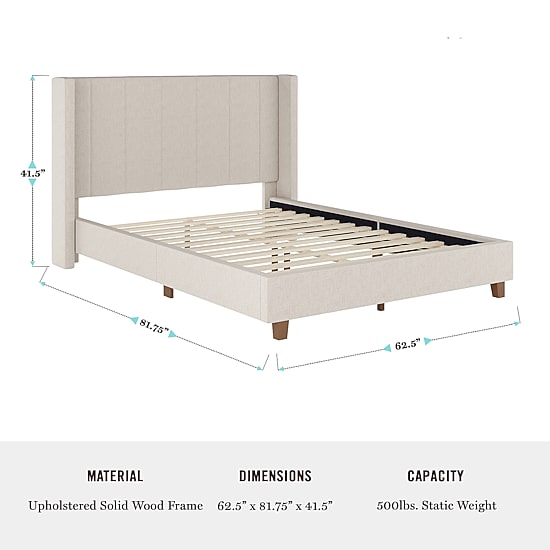 Martha Stewart Kay Upholstered Platform Bed