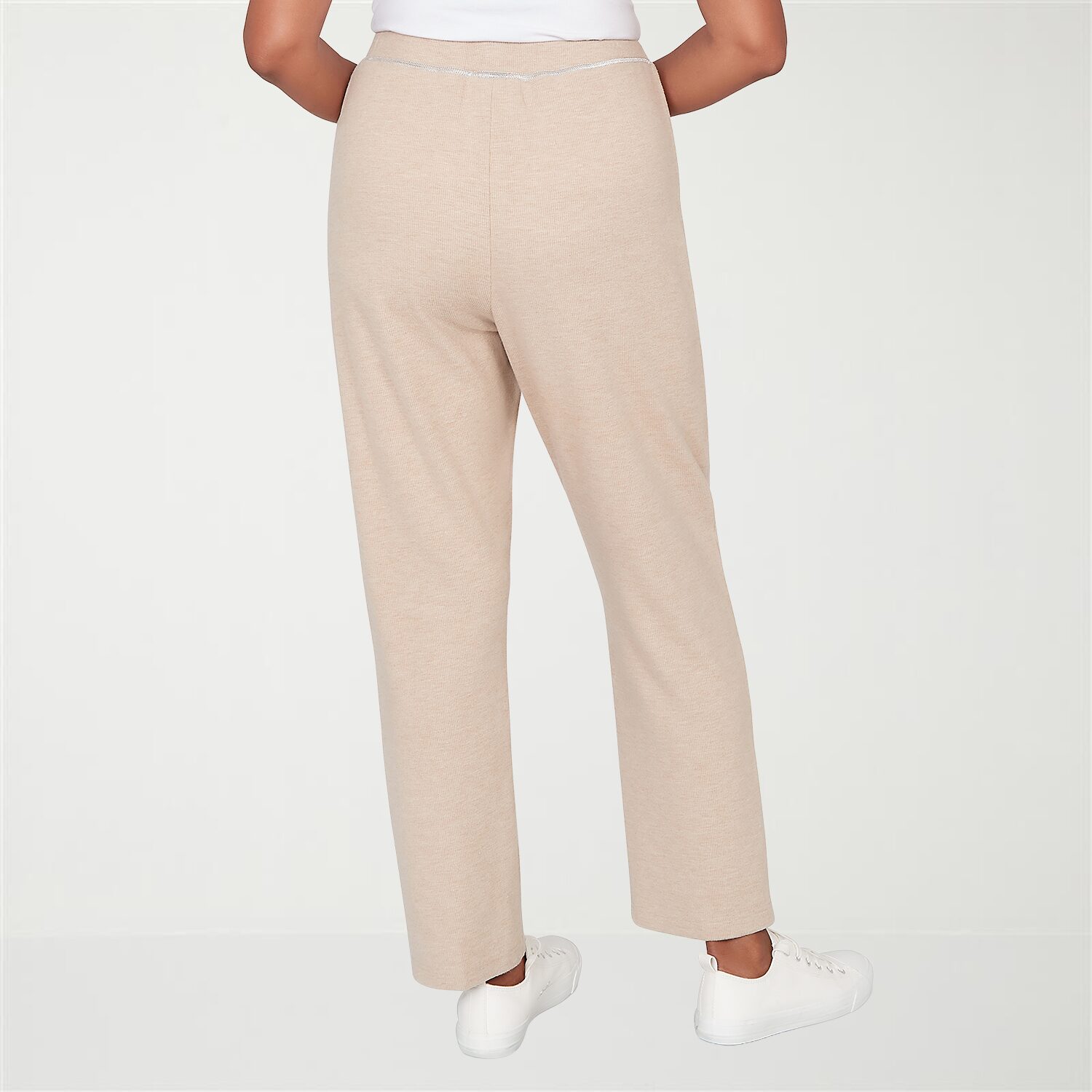 Alfred Dunner Comfort And Joy Womens Straight Mid Rise Pull-On Pant