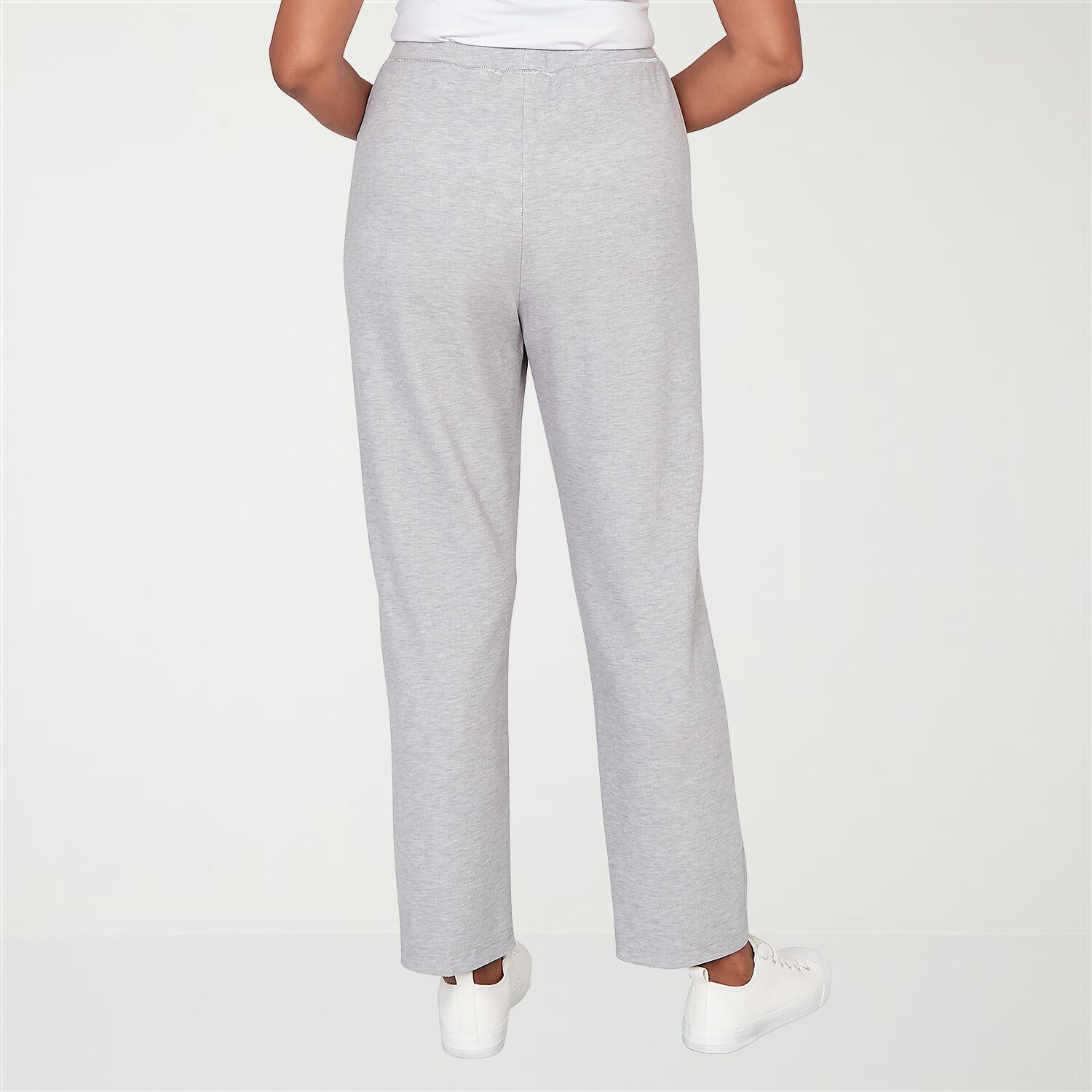 Alfred Dunner Comfort And Joy Womens Straight Mid Rise Pull-On Pant