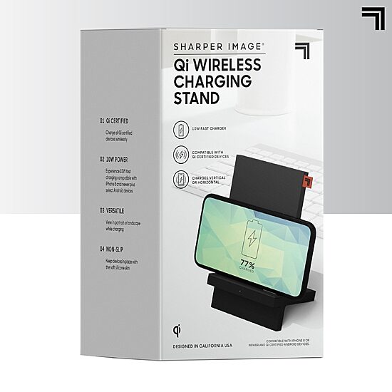 Sharper Image Wireless Qi Charging Dock for Smartphones