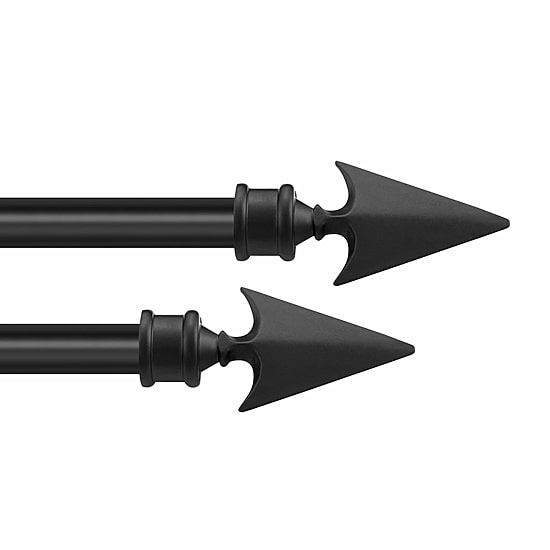 Deco Window 2-Pack Flat Arrow 3/4 IN Curtain Rod