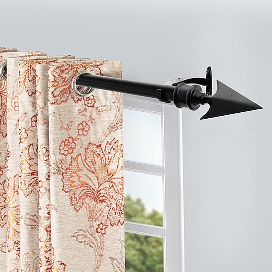Deco Window 2-Pack Flat Arrow 3/4 IN Curtain Rod