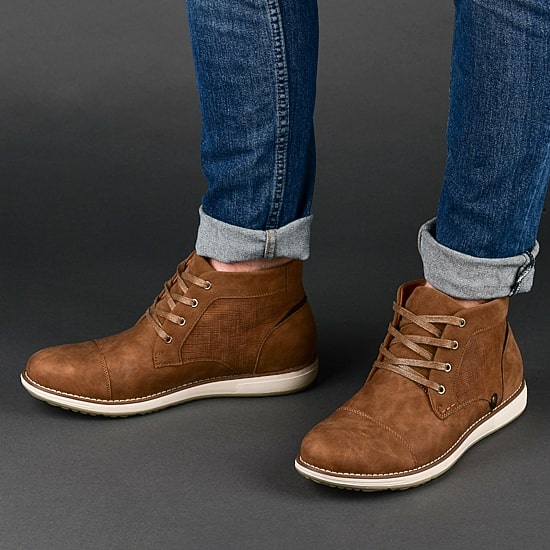 Vance Co Mens Austin Flat Heel Chukka Boots