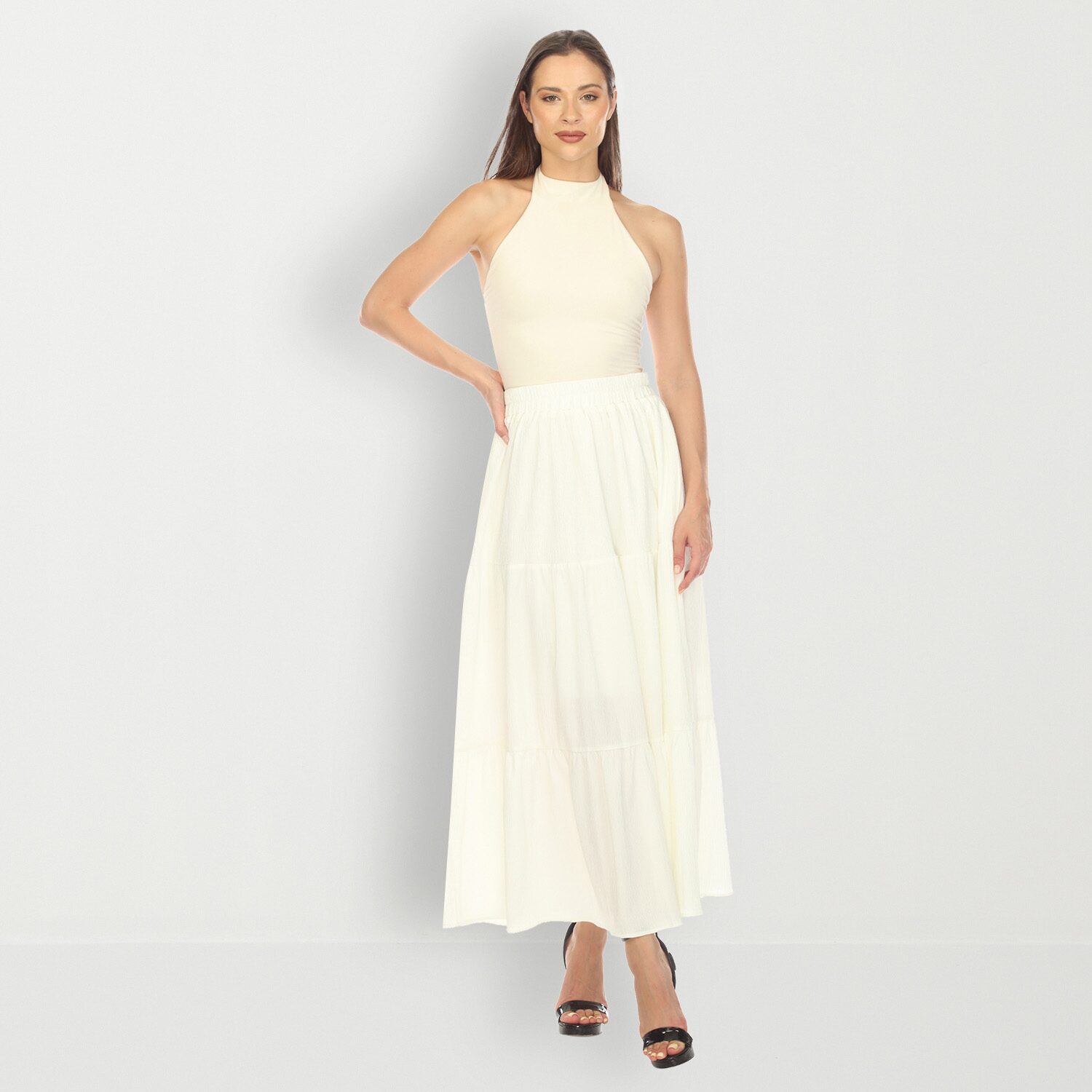 White Mark Womens Maxi Skirt