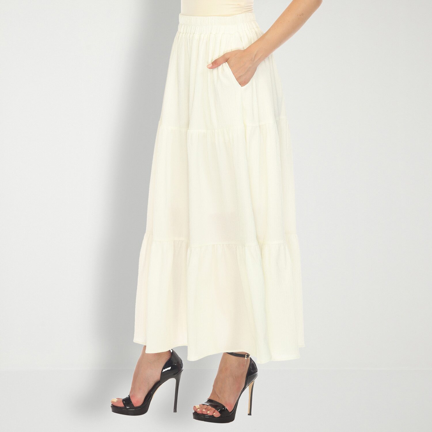 White Mark Womens Maxi Skirt