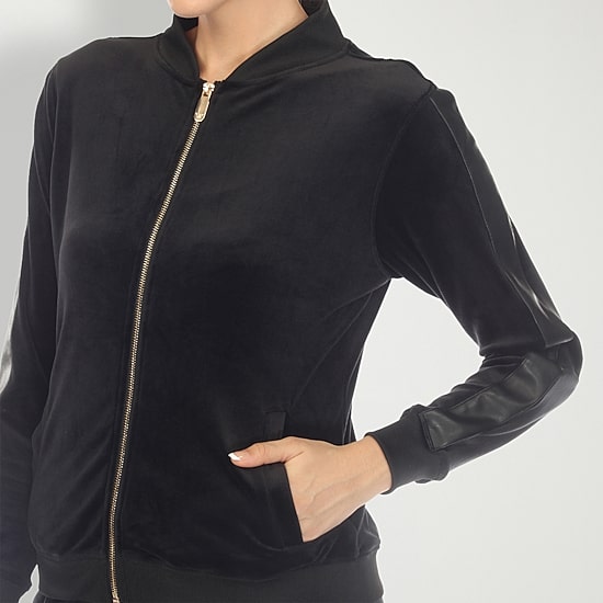 White Mark Velour 2-pc. Track Suit