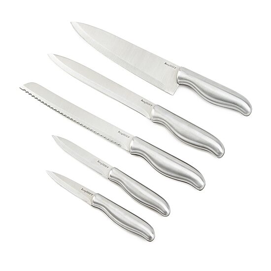 BergHOFF Dina Entity Stainless Steel 6-pc. Knife Block Set