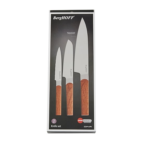 BergHOFF Dina Ion Stainless Steel 3-pc. Knife Set
