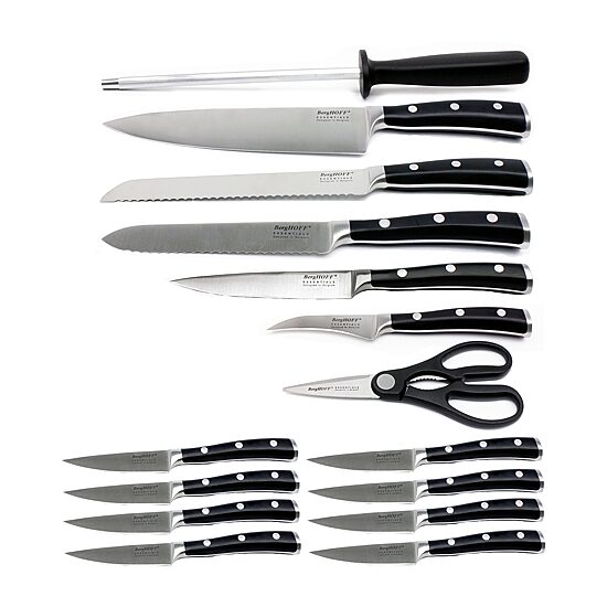 BergHOFF Essentials Stainless Steel 18-pc. Knife Block Set