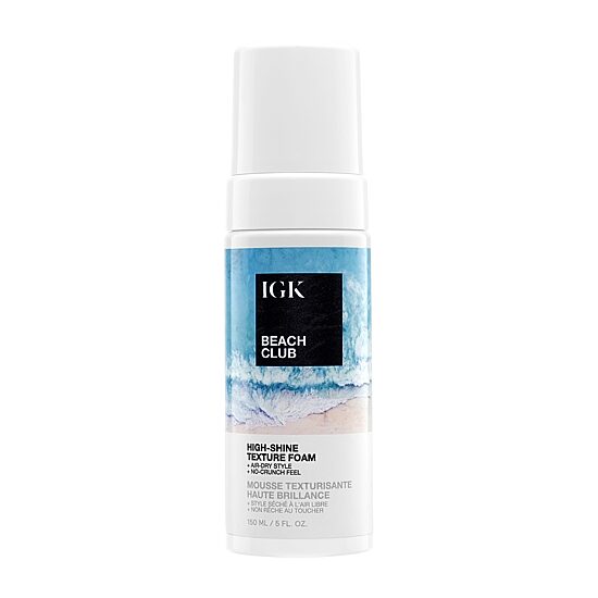 IGK Beach Club High-Shine Texture Foam Hair Mousse 5 oz.