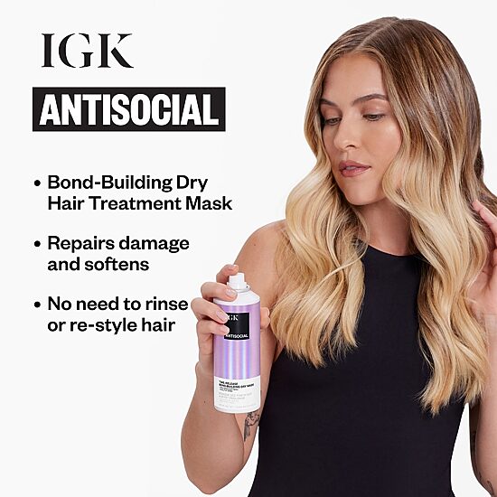 IGK Antisocial Bond-Building Dry Hair Mask 5 oz.