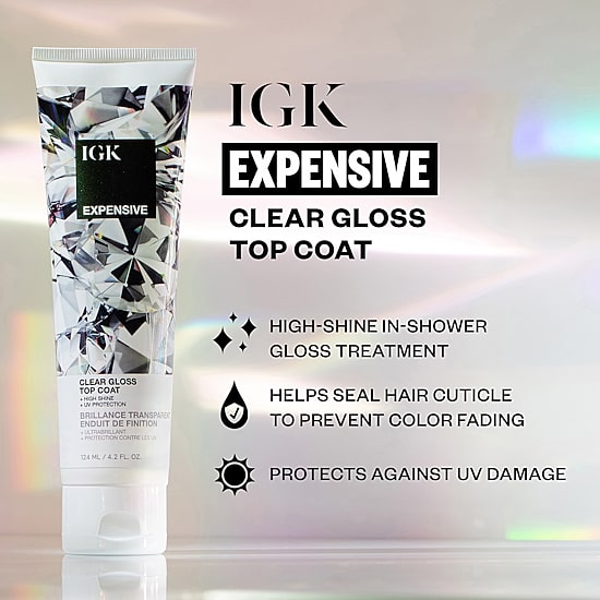 IGK Clear Gloss Top Coat Styling Product 4.2 oz.