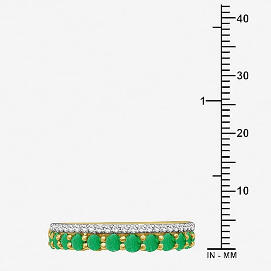 Womens Gemstone & 1/6 CT. T.W. Natural Diamond 10K Gold Band