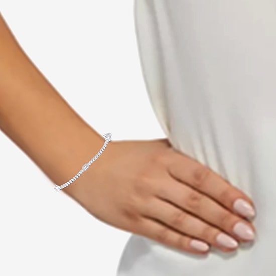 Womens 4 1/4 CT. T.W. Lab Grown White Diamond 10K Gold Tennis Bracelet