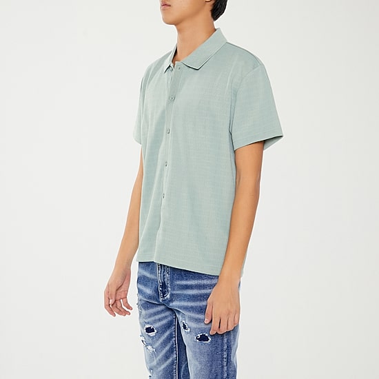 Forever 21 Mens Short Sleeve Button-Down Shirt
