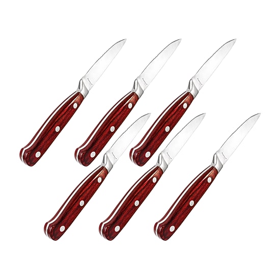 BergHOFF Pakka Wood Stainless Steel 6-pc. Steak Knife Set