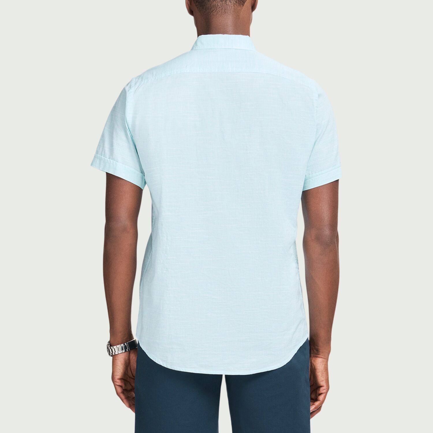 IZOD Dockside Chambray Mens Short Sleeve Classic Fit Button-Down Shirt