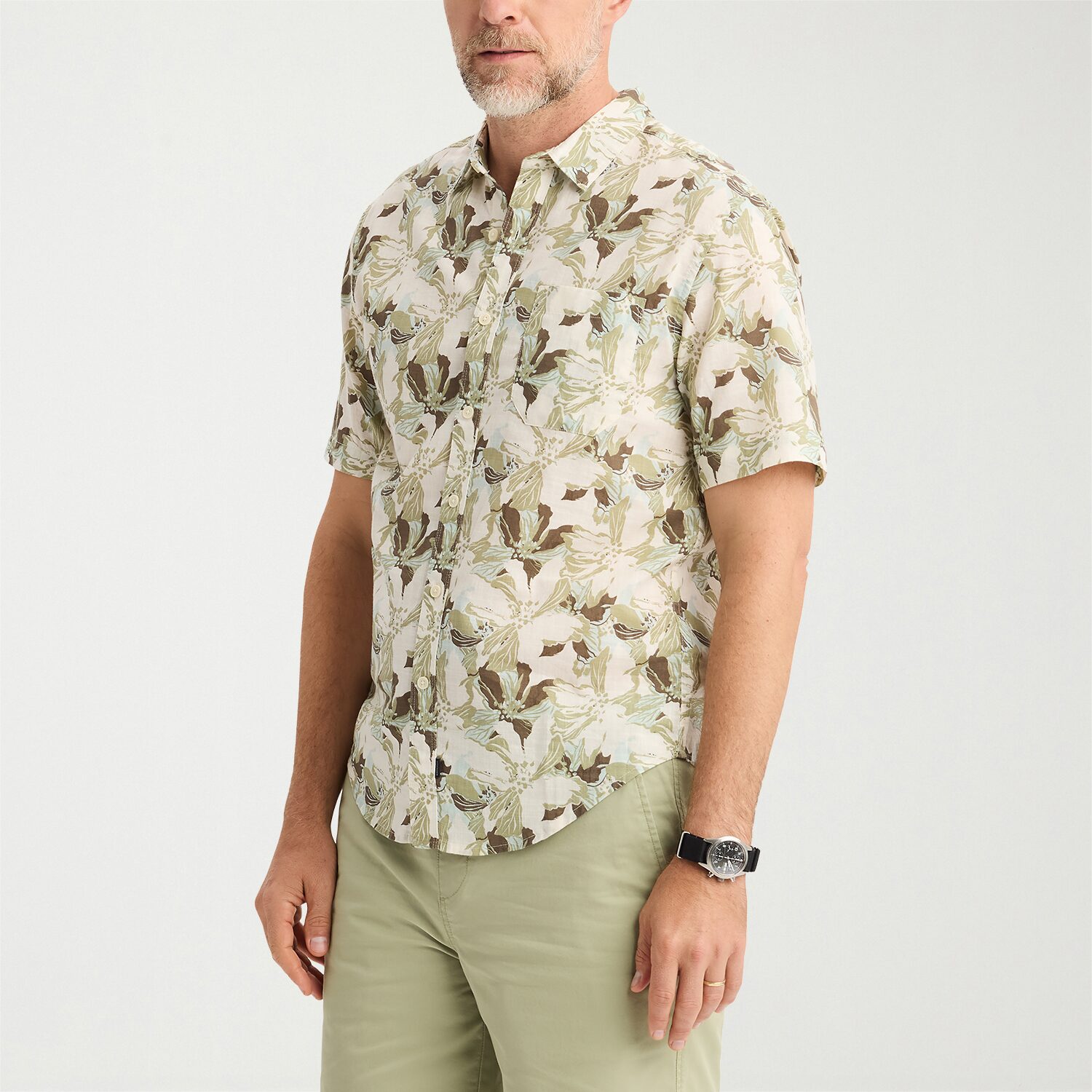 Dockers Ultimate Mens Short Sleeve Regular Fit Button-Down Shirt