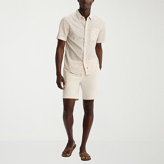 Dockers Ultimate Mens Short Sleeve Regular Fit Button-Down Shirt