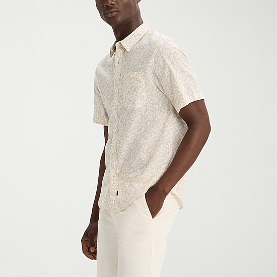 Dockers Ultimate Mens Short Sleeve Regular Fit Button-Down Shirt