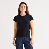 Liz Claiborne Womens Crew Neck Short Sleeve T-Shirt