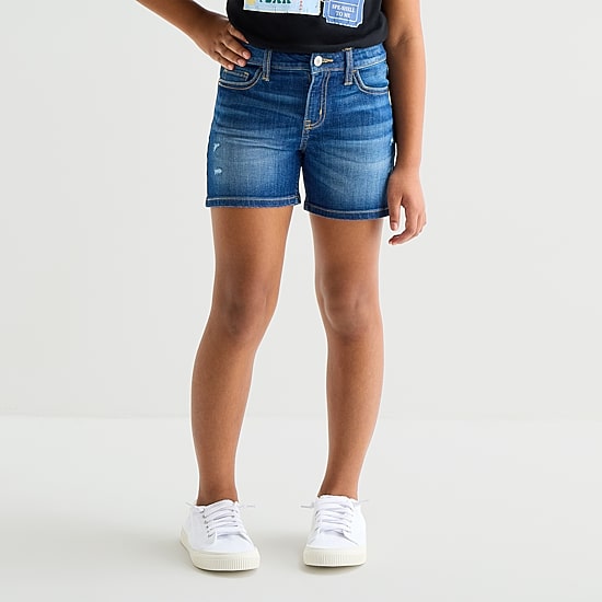 Thereabouts Little & Big Kid Girls Adjustable Waist Denim Short