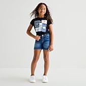 Thereabouts Little & Big Kid Girls Adjustable Waist Denim Short