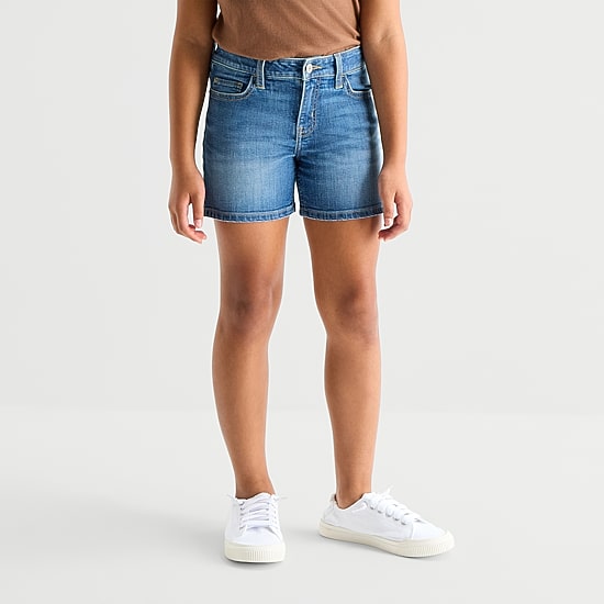 Thereabouts Little & Big Kid Girls Adjustable Waist Denim Short