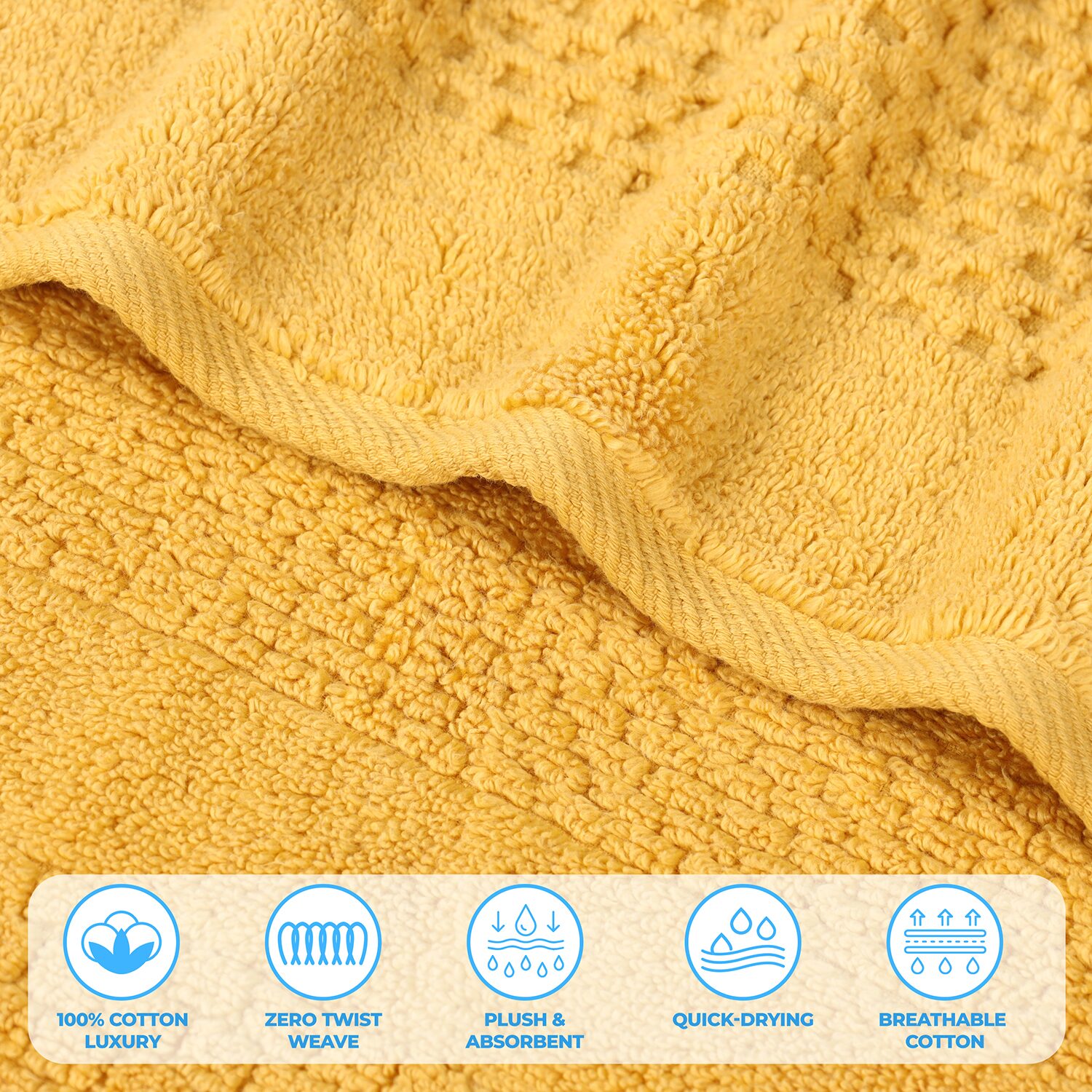 SUPERIOR® Playa Collection | 100% Cotton 6-pc. Solid Hand Towel