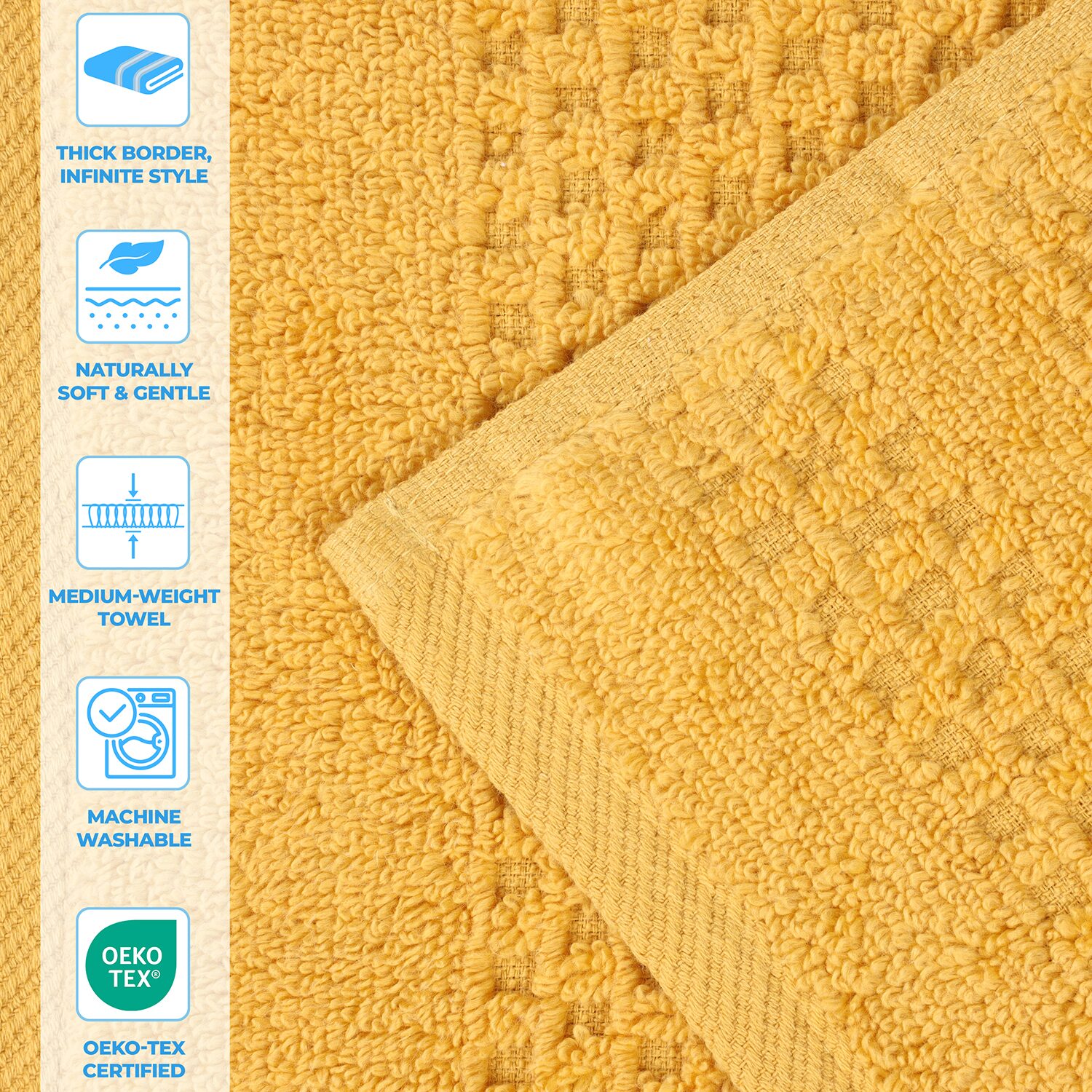 SUPERIOR® Playa Collection | 100% Cotton 6-pc. Solid Hand Towel