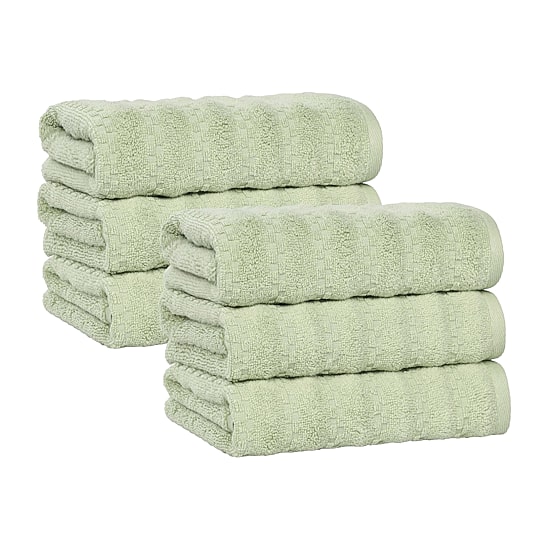 SUPERIOR® Zuma Collection | 100% Cotton 6-pc. Solid Hand Towel