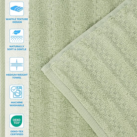 SUPERIOR® Zuma Collection | 100% Cotton 6-pc. Solid Hand Towel