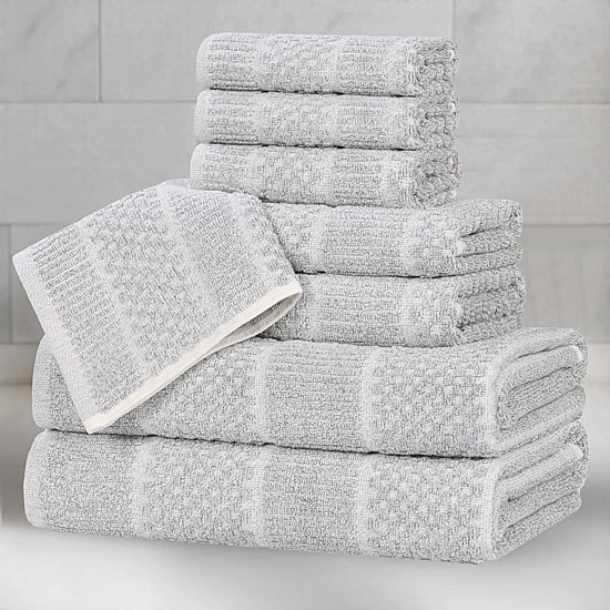 SUPERIOR® Naples Collection 8-pc. Quick Dry Solid Bath Towel Set