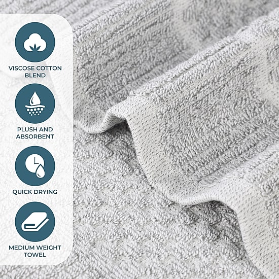 SUPERIOR® Naples Collection 8-pc. Quick Dry Solid Bath Towel Set