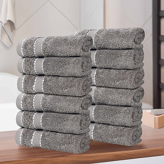 SUPERIOR® Niles Collection | Egyptian Giza Cotton 12-pc. Quick Dry Washcloth