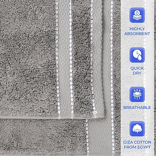 SUPERIOR® Niles Collection | Egyptian Giza Cotton 12-pc. Quick Dry Washcloth