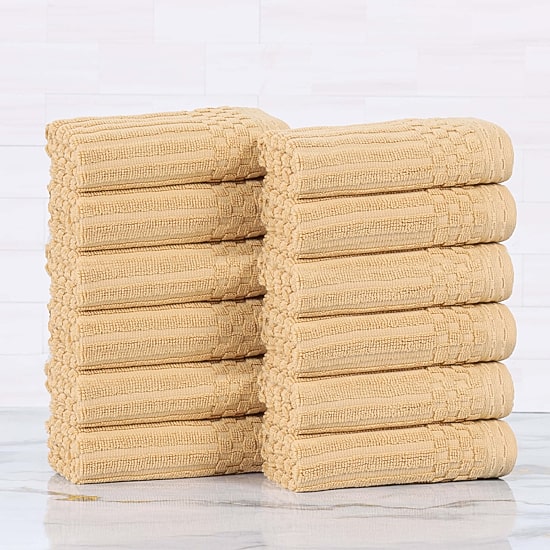SUPERIOR® Soho Collection | 12-pc. Quick Dry Checkered Wash Cloths