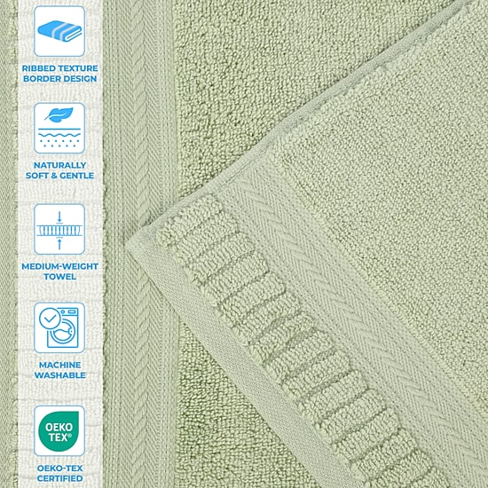 SUPERIOR® Venice Collection | 100% Cotton 3-pc. Quick Dry Solid Bath Towel Set
